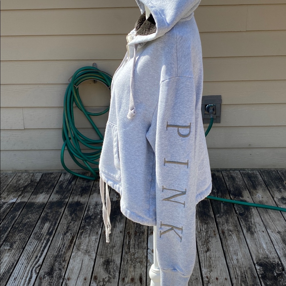 Gray PINK by Victoria’s Secret hooded jacket - Picture 2 of 7